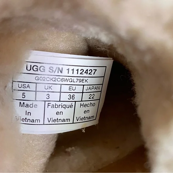 UGG Aubriana Mule Womens Heel Boots 5 Chestnut Suede Sheepskin Lined Studded NEW - Picture 12 of 13